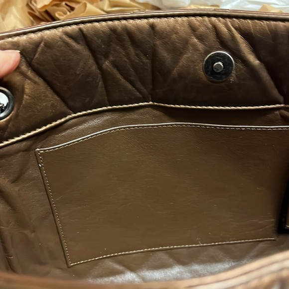 CHANEL Bronze Distressed Calfskin Bag - Picture 16 of 17